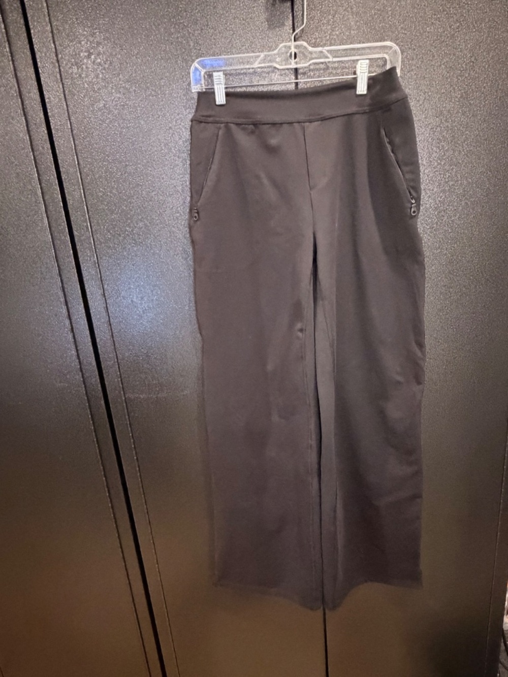 Offline by Aerie The Hugger Trouser Black Wide Leg Pants Women’s M Long Athleisu - Picture 4 of 9